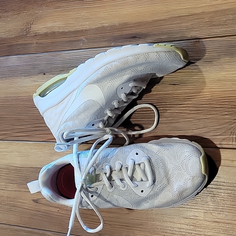 Nike Air white and yellow sneakers